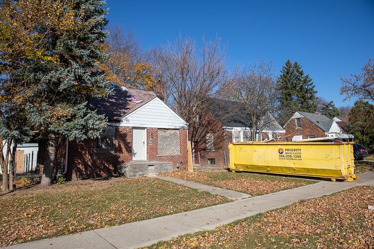 This home on the southeast side of Regent Park is currently under renovation.