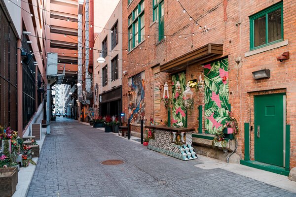 The Belt, an activated alleyway in downtown Detroit.