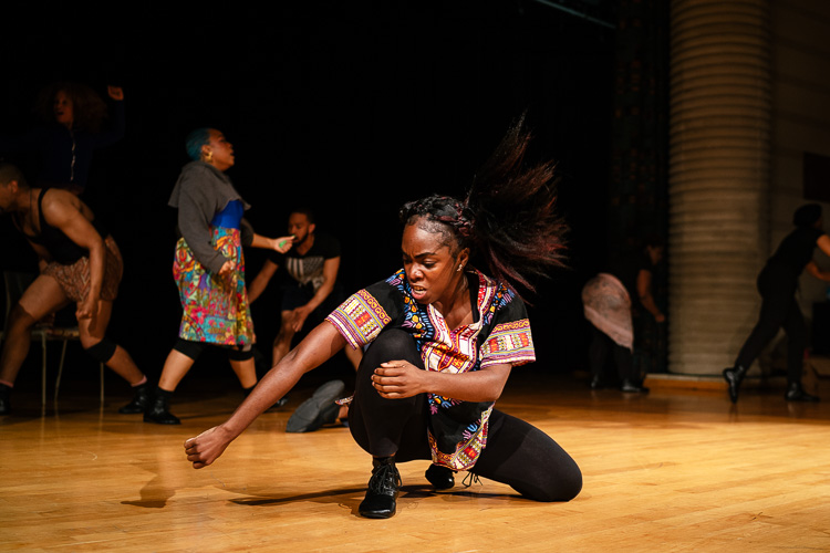 Monet Greenlee participates in a dress rehearsal for "Salt City."