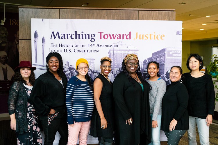Attendees take part in a healing justice workshop that involved members of Healing by Choice! at the Damon J. Keith Center for Civil Rights at the WSU Law School in October. 