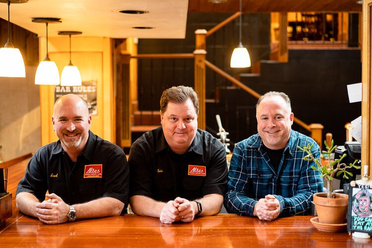 Carl Erickson, Eric Stief, and Pat Kruse, co-founders of Detroit National Brewing Company at Traffic Jam where they originally brewed Altes.