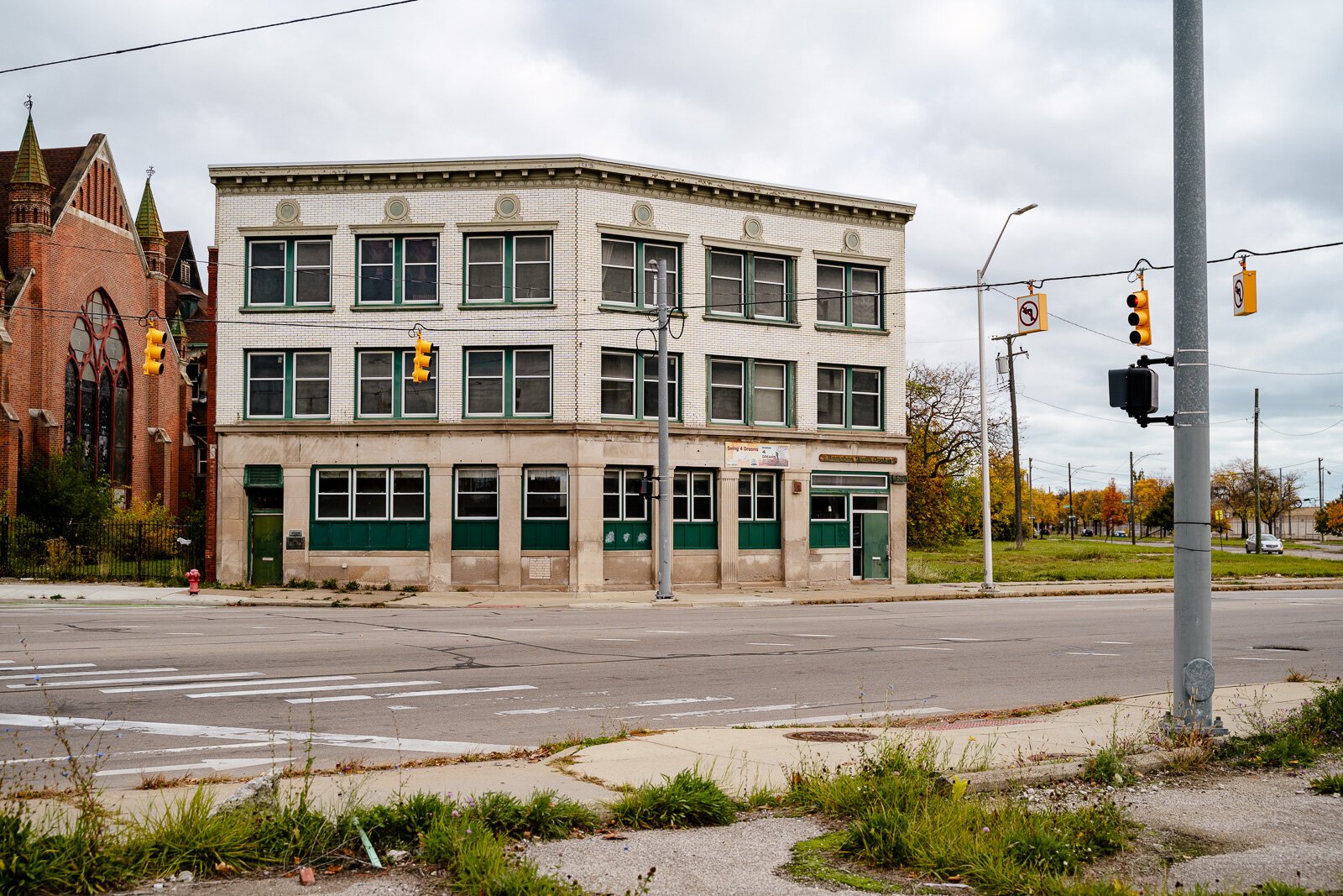 This multi-story former bank building is being redeveloped by Woodbridge Neighborhood Development.