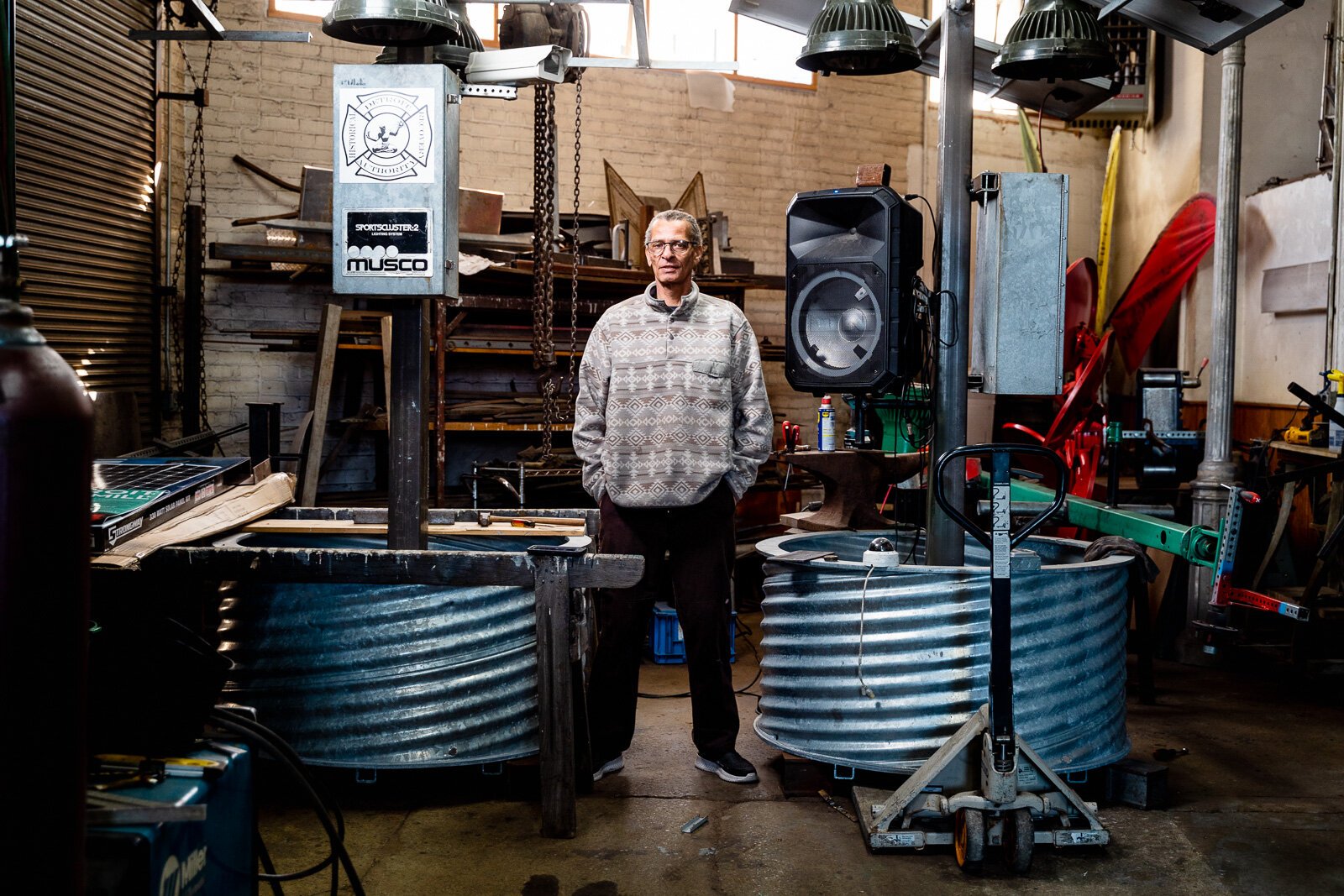 Carlos Nielbock is a master craftsman who has been developing a low-altitude urban wind turbine for the past several years.