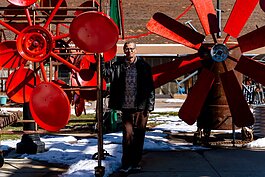 CAN Art Handworks Sculpture Park & Detroit Windmill Wind Turbine Farm 