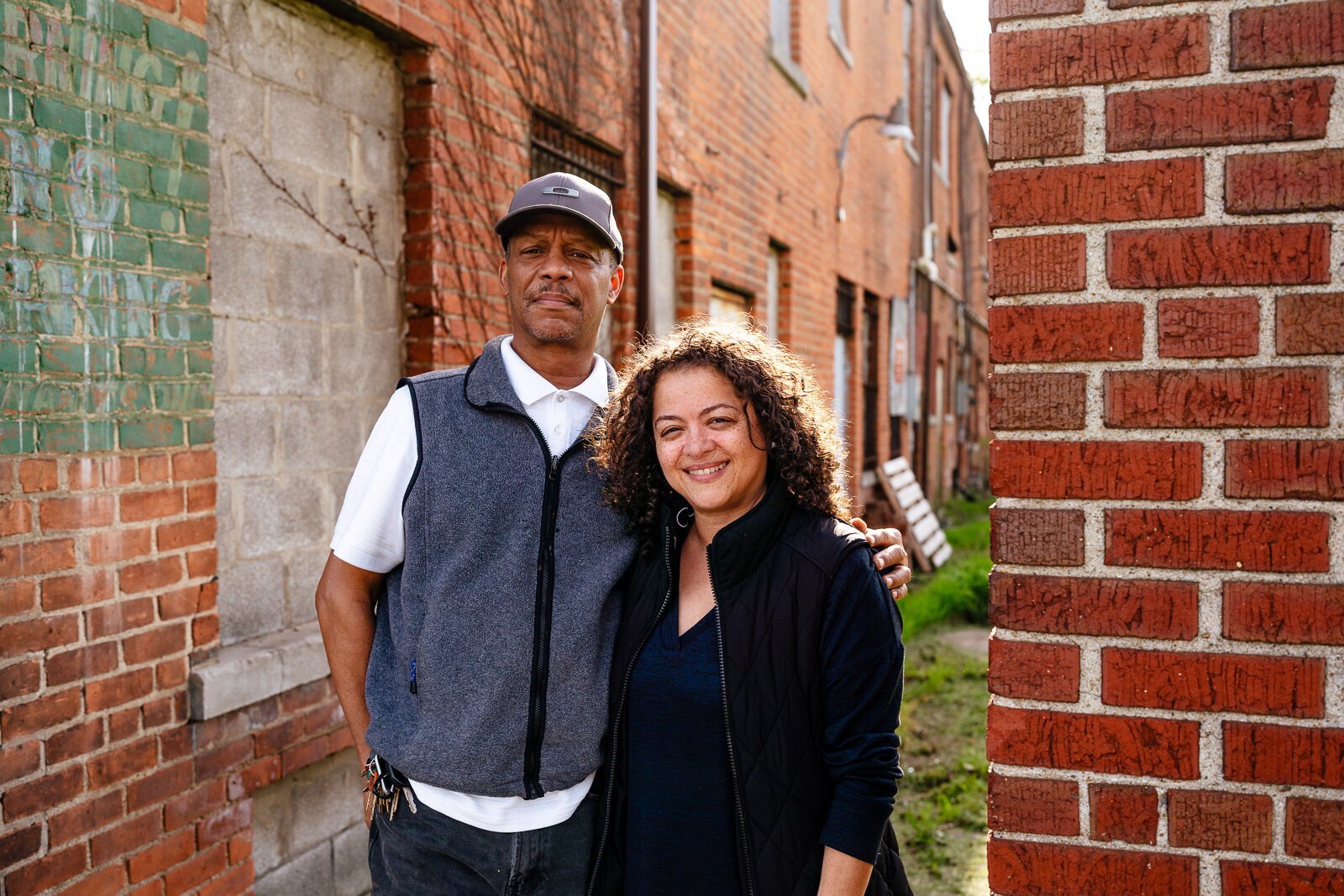 Detroiters Stephen Merriweather (left) and Sharnita Johnson aim to build intergenerational wealth in their families and communities. Photo by Nick Hagen.