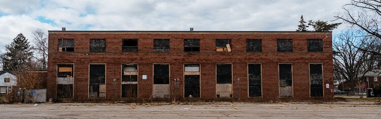 This former Lewis College of Business site is being renovated into affordable housing.