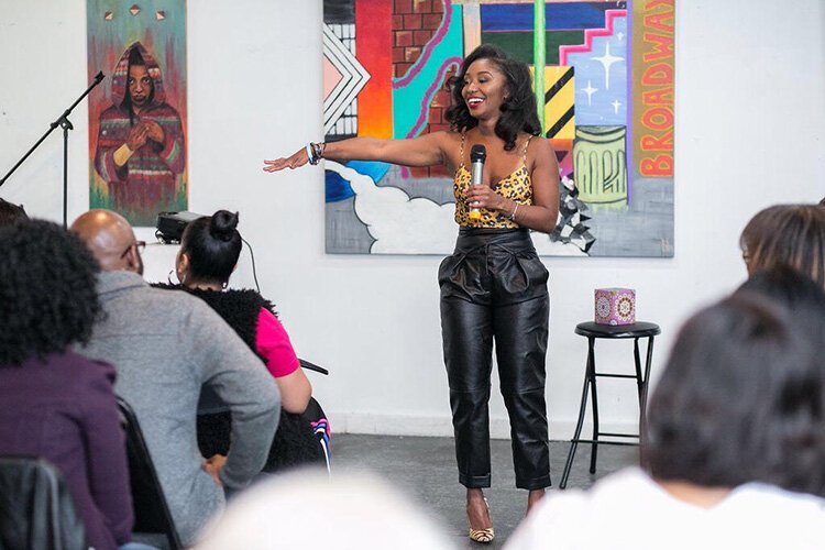 Nik Cole hosts a Speak Easy event in October 2018 at Baltimore Gallery.