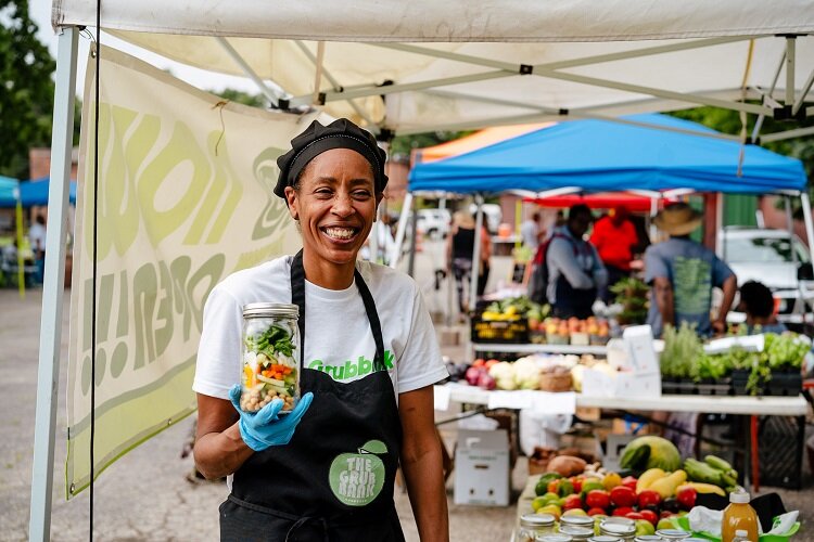 "A lot of my [vegan] clients go to the grocery store and come home with all this stuff and are like, now what?" Grubbank owner Nedra Banks says. "I'm the solution to the now what."