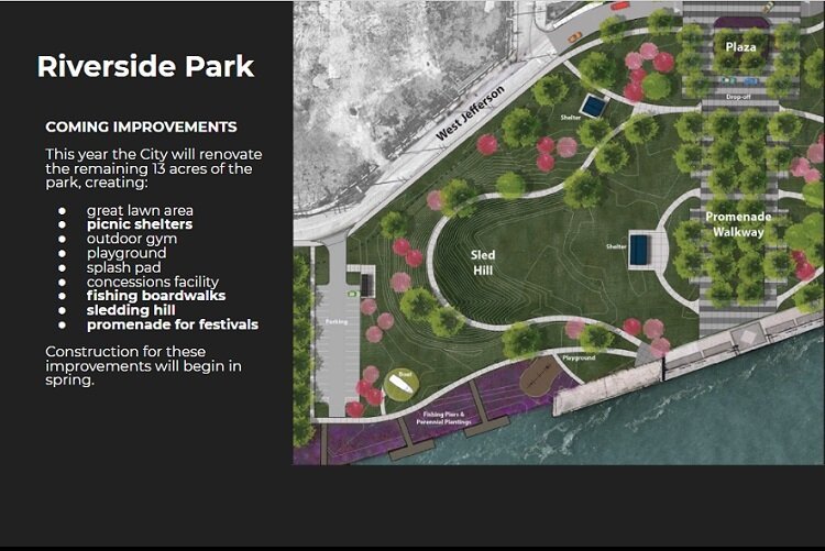 This year Detroit is aiming to finish a series of upgrades to Riverside Park that started in 2018
