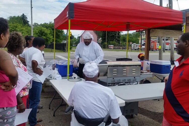 A cooking class sponsored by Joy Southfiled CDC.