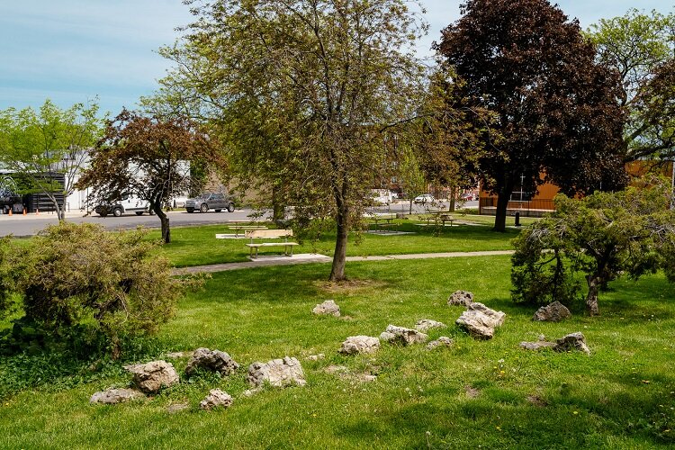 Dean Savage Memorial Park is located next to the IBEW union hall.