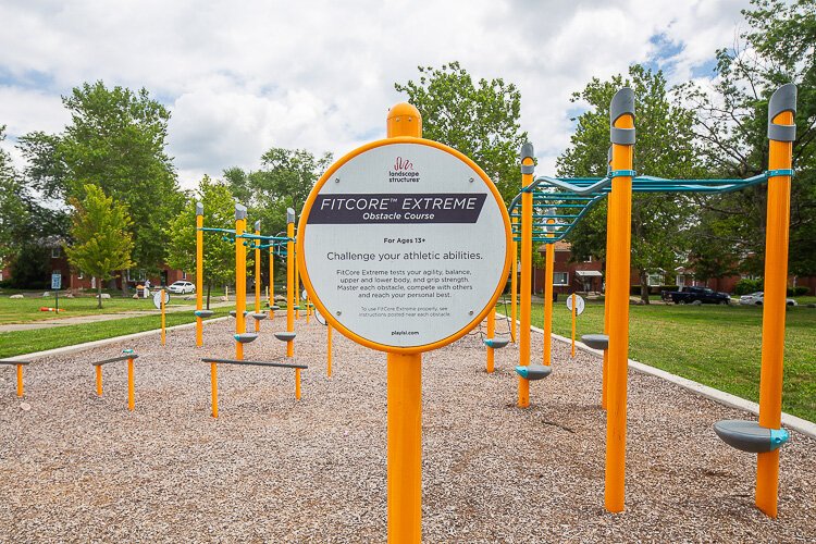 Excercise equipment at Stein Park.