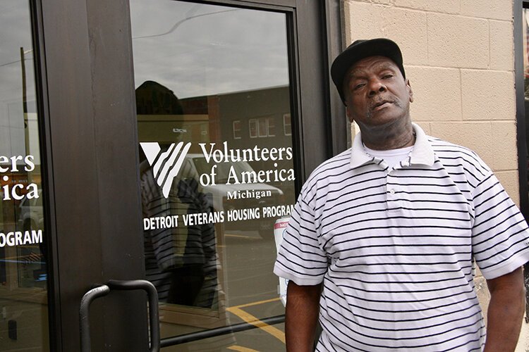 Ronald Williams has been able to get back on his feet since moving to the Volunteers of America Detroit Veteran Center. 