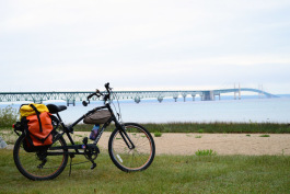 Biking in Michigan can take you through both peninsulas.
