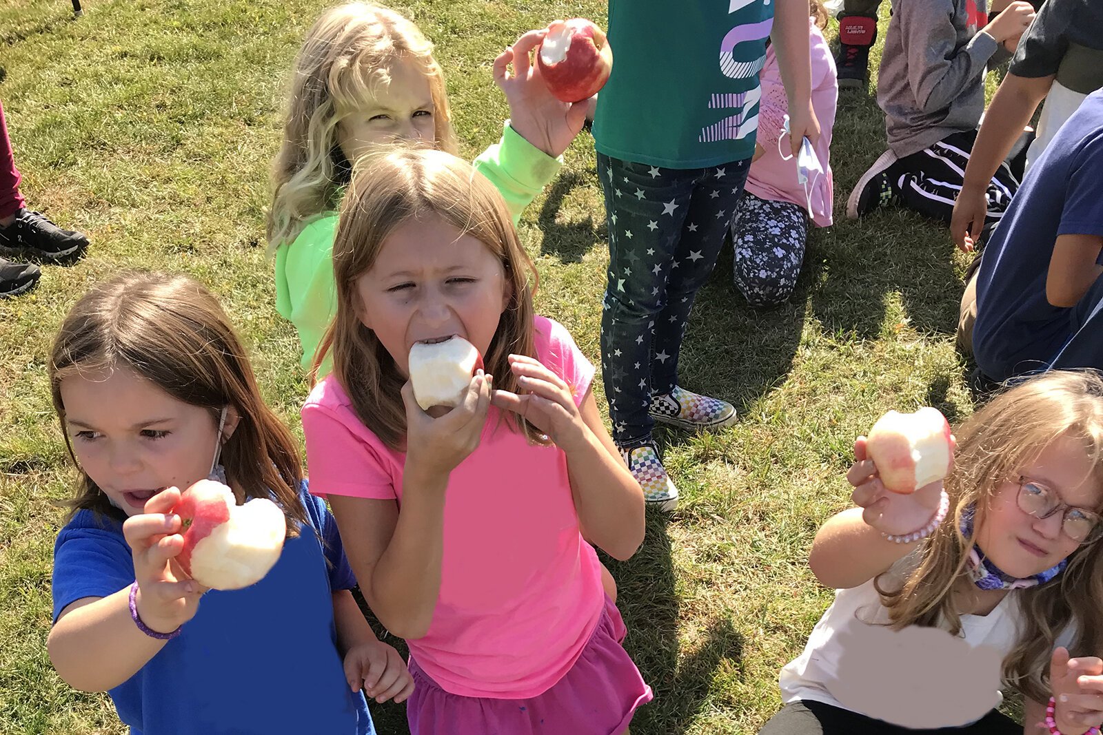 Students participate in an Apple Crunch Fall Festival facilitated by Traverse City Area Public Schools.