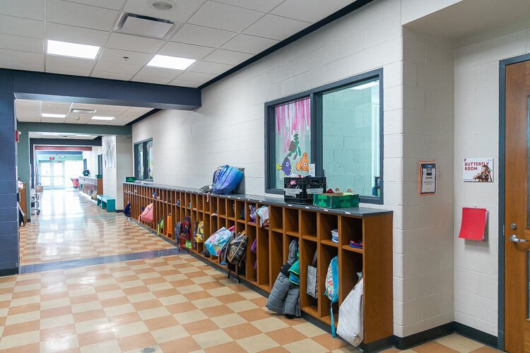 Locker space fills up fast at child care facilities at the YMCA of the Blue Water Area in Port Huron.
