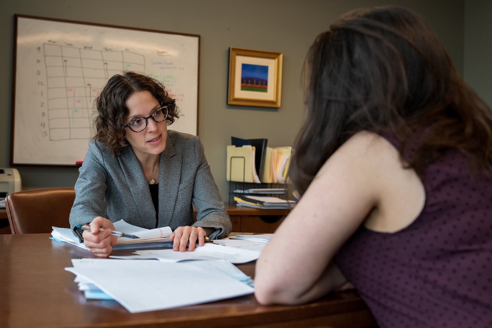 Debra Chopp and law student Esther Vinarov.