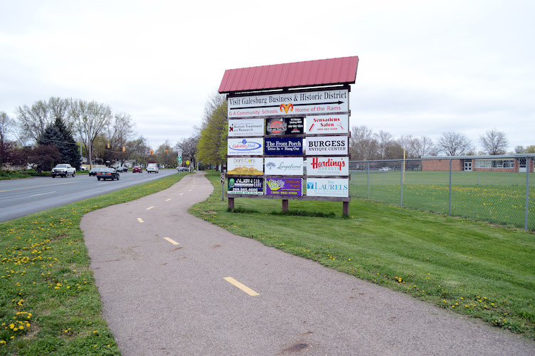 Mayor West hopes bicyclists will use the trail to access Galesburg businesses.