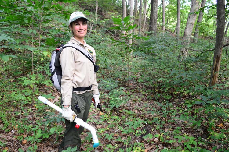 Heidi Frey at Warren Dunes State Park. Photo by Mark Wedel.