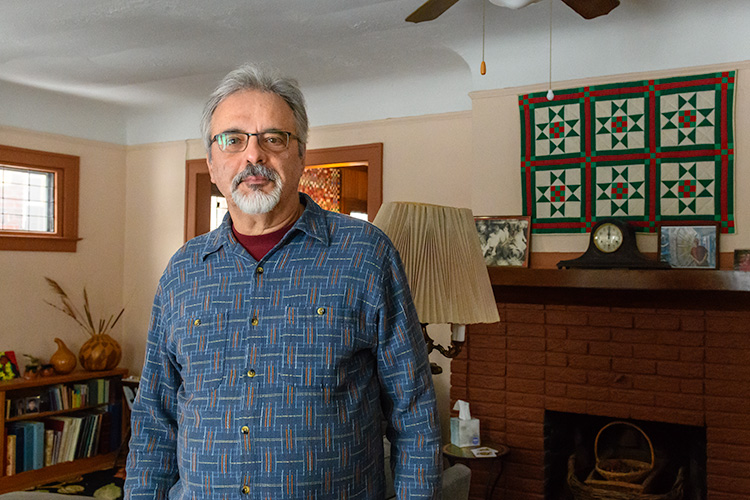 Frank Bach in his Jefferson Chalmers home