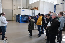 Students tour IAV Automotive Engineering in Auburn Hills on a Discover Auto tour.