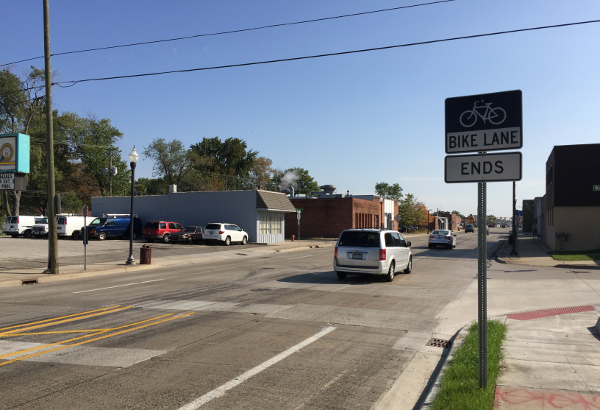 Where the bike lane ends