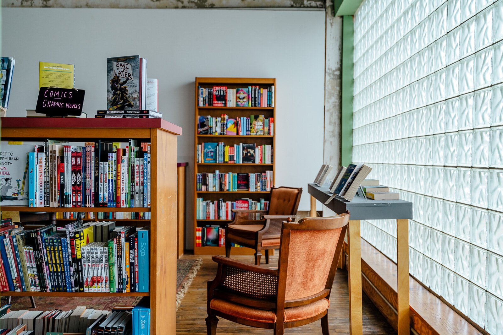 Inside the bookstore