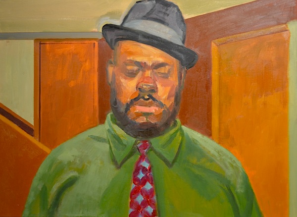 Richard Lewis self portrait with black hat