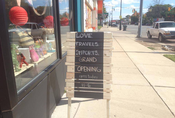 Love Travels Imports pop-up on Grand River