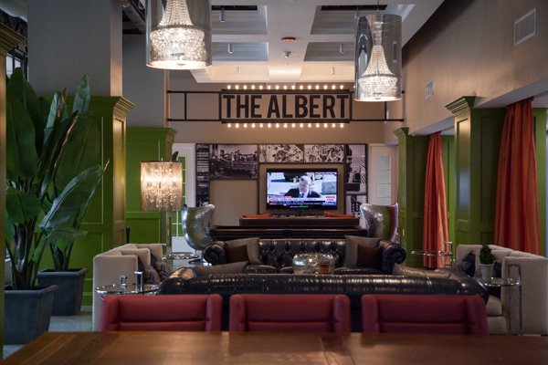 The lobby of The Albert