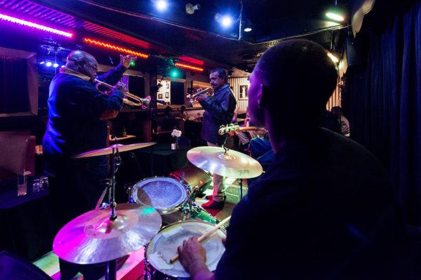 The stage at Baker's Keyboard Lounge