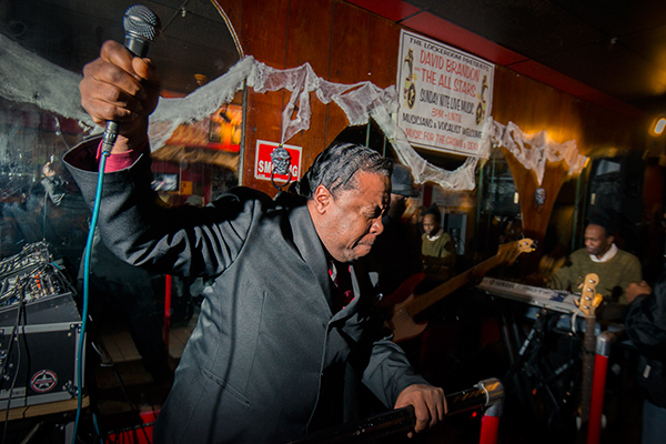 David Brandon leads the band at the Locker Room Lounge