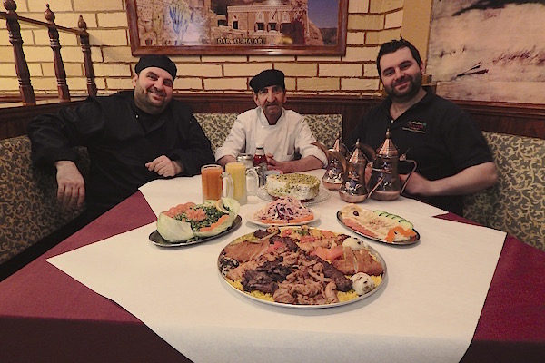 Waiel Shalall, Rocky Hanosh, and Lahib Shallal at Ali Baba