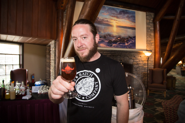 Stephen Roginson of Batch Brewing representing small business on Mackinac Island