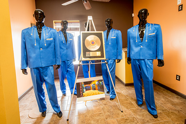 Suits worn by the Dramatics inside of United Sound Systems Recording Studio
