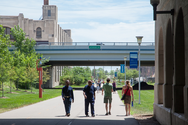 Pedestrians on the Dequindre Cut