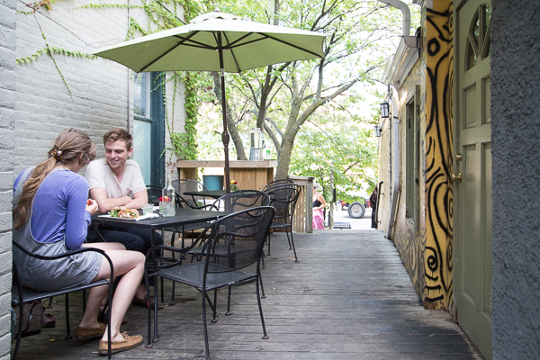 Outdoor seating at Katoi's Ann Arbor location