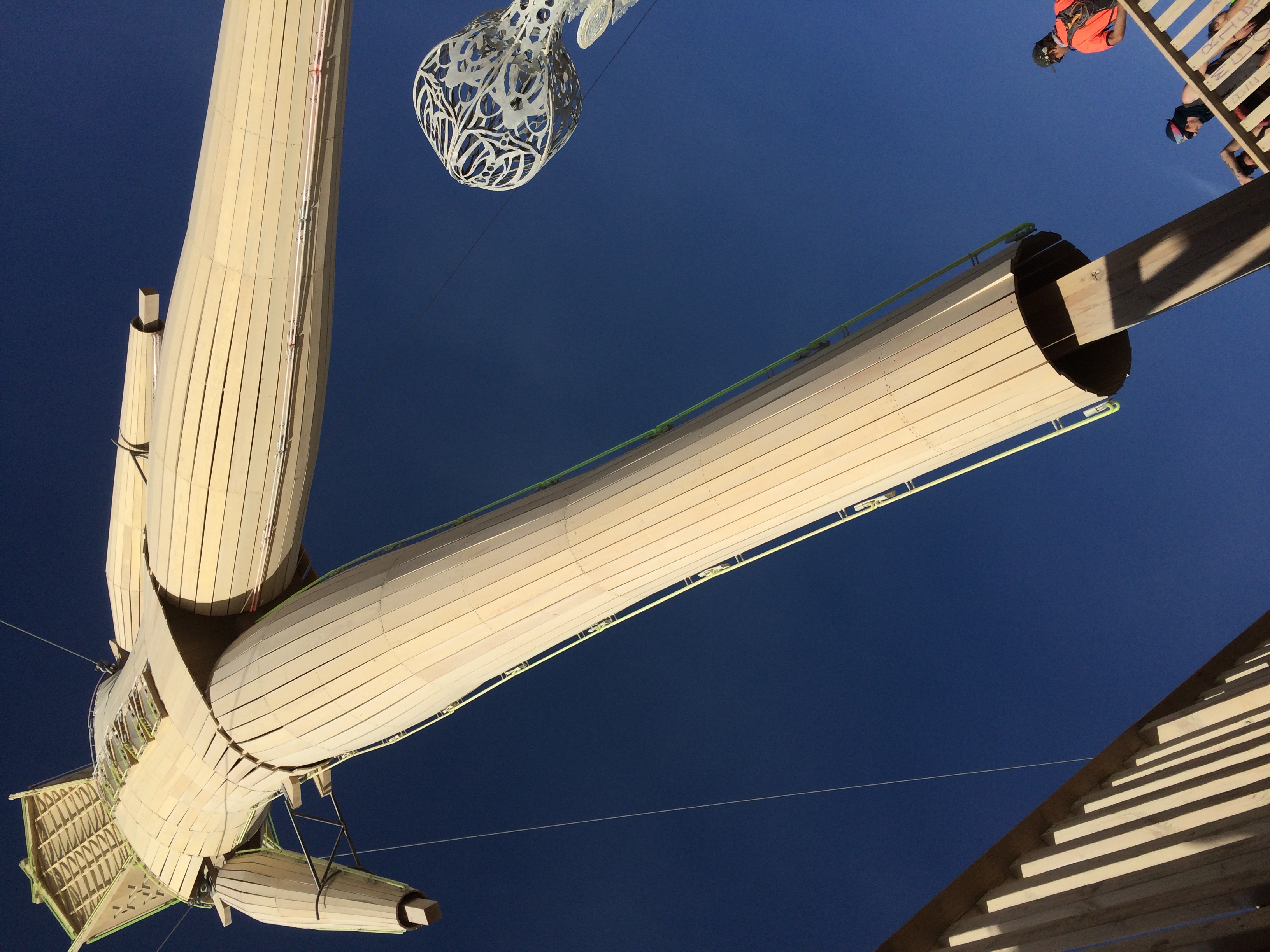 View of the Man Looking Up