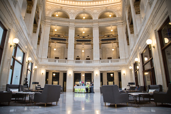 The lobby of the David Whitney Building