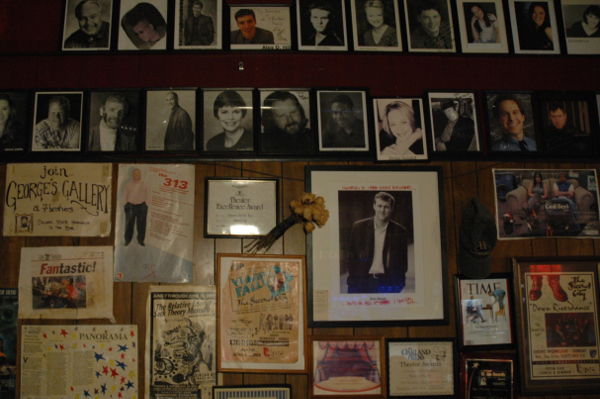 The wall of fame at 7 brothers proudly displays head shots of the various actors who’ve visited the bar.