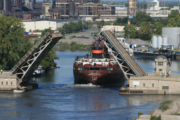 The Fort Street drawbridge prior to repairs