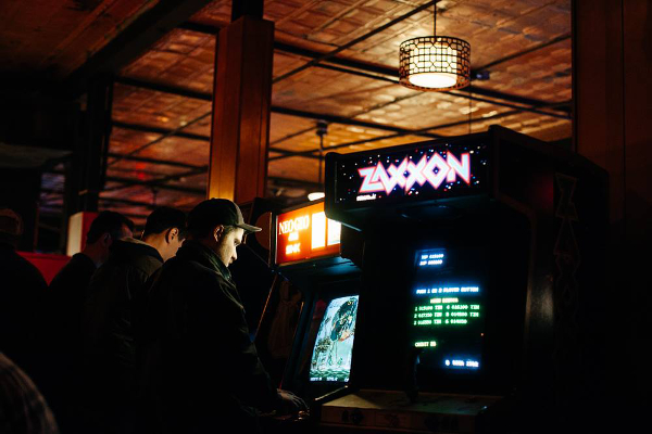 An Offworld Arcade pop-up at Checker Bar