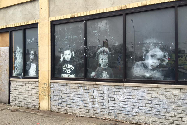 Window installations created by returning citizens