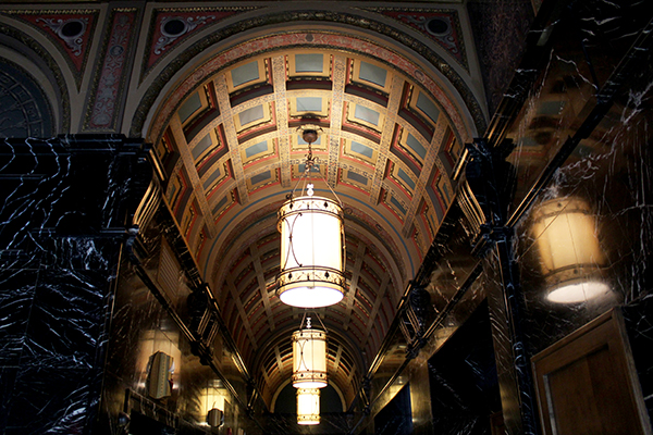 The lobby of the Broderick Tower