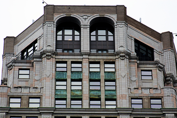 The crown of the Broderick Tower