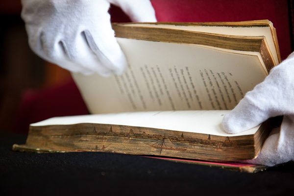 Walter Scott's "Lady of the Lake," featuring fore-edge painting of the Detroit River