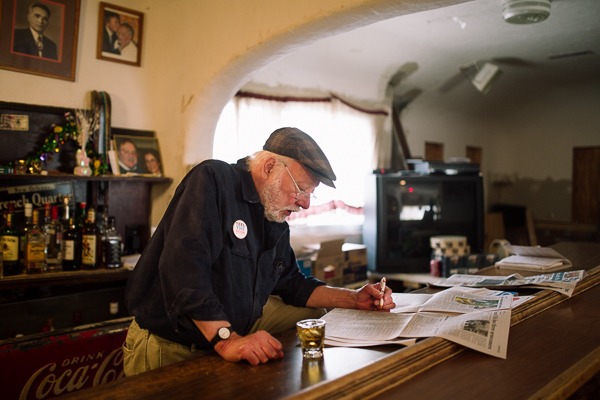 Ron Gurdjian has tended bar at Tom's Tavern since "the late 70s"