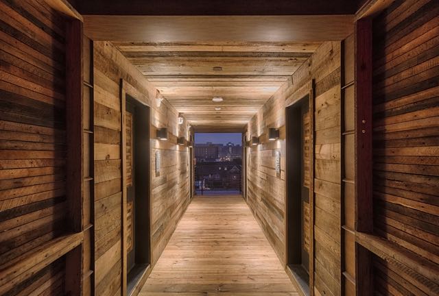Rooftop corridor at the El Moore