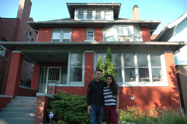 McUsic and Carreon outside their home