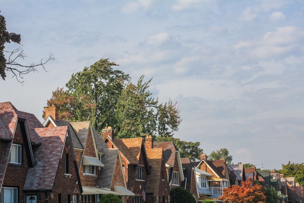 Homes in a neighborhood near McNichols and Livernois.